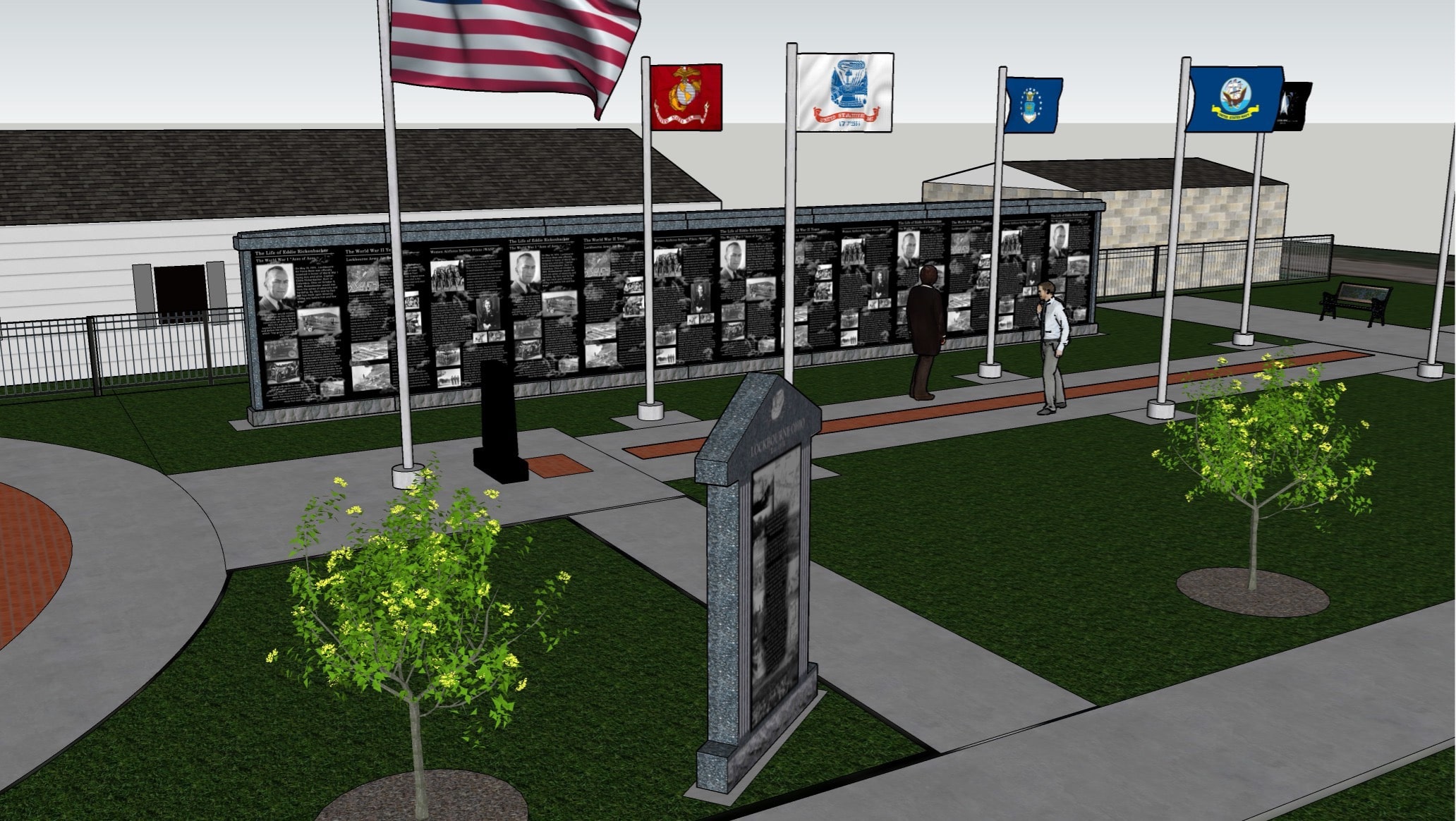 Memorial Wall Rendering C